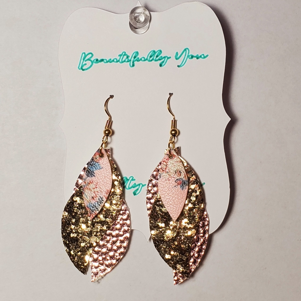 3/$15 Faux Leather Earrings